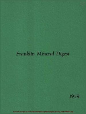 Franklin Mineral Digest 1959