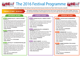 The 2016 Festival Programme