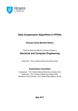 Data Compression Algorithms in Fpgas