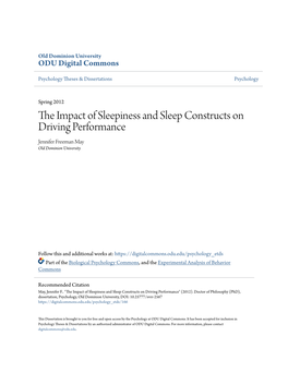The Impact of Sleepiness and Sleep Constructs on Driving Performance