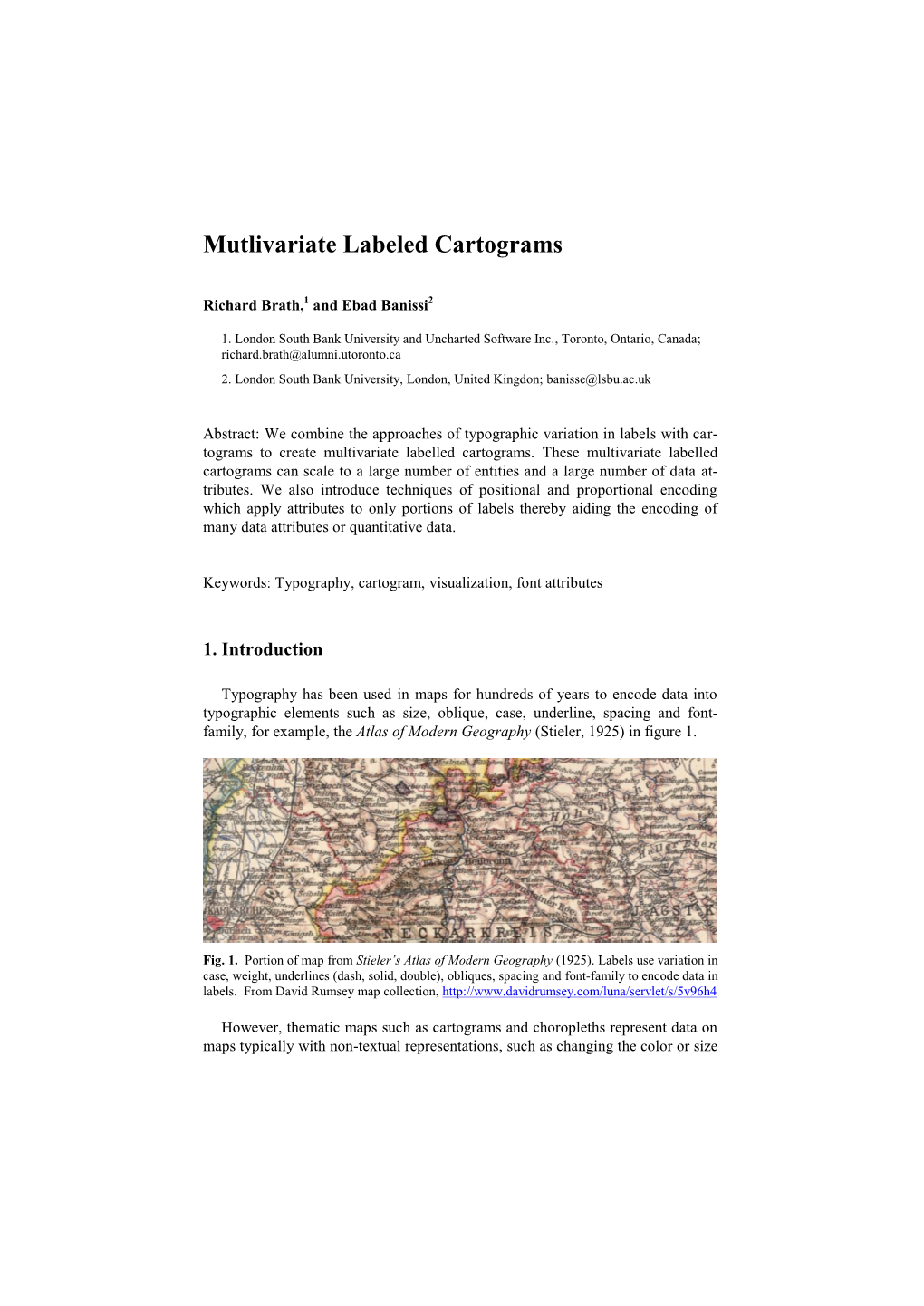 Mutlivariate Labeled Cartograms