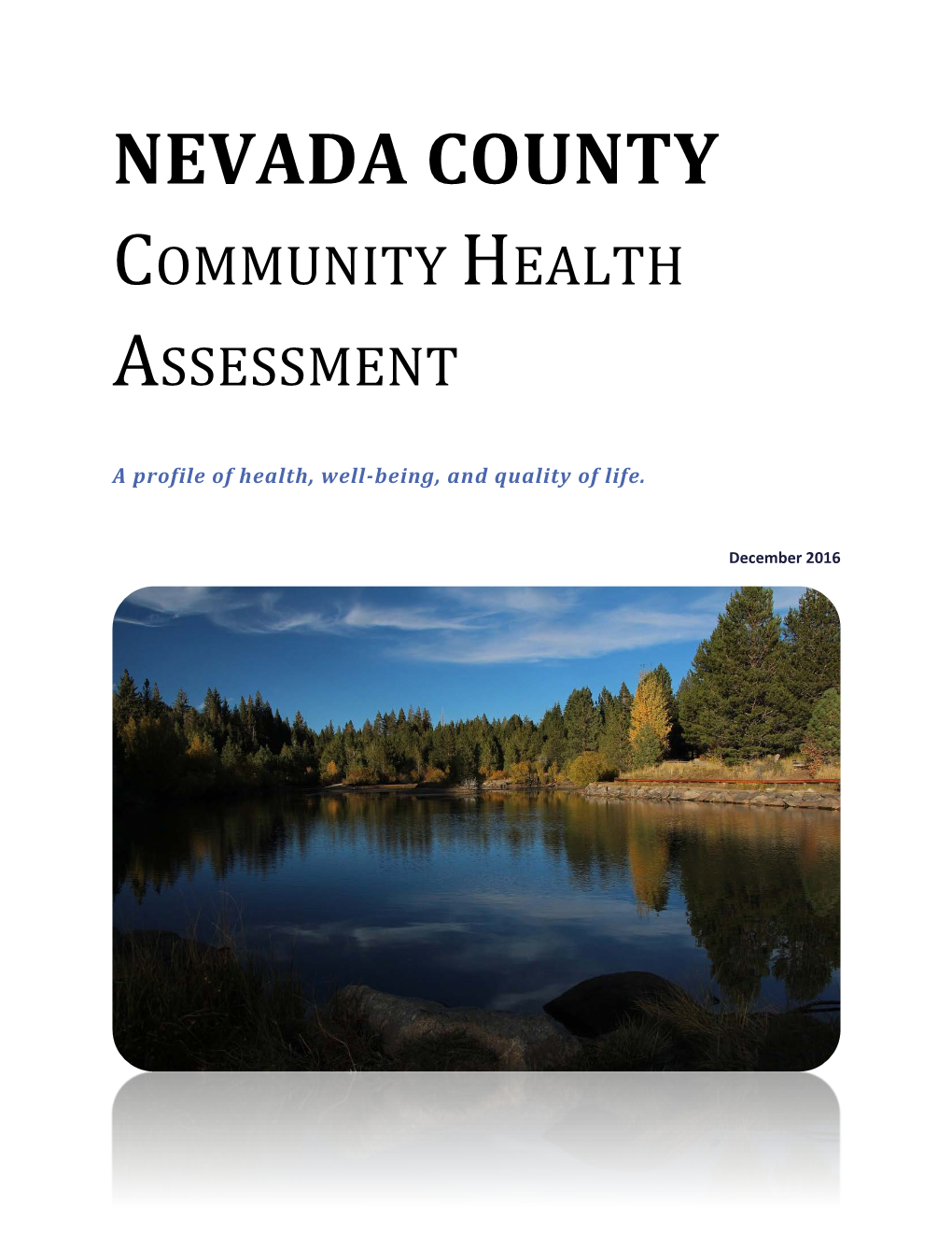 Nevada County Health Assessment