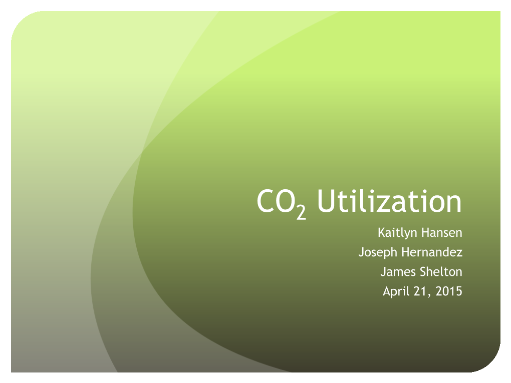 CO2 Utilization.Pdf