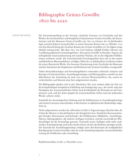 Bibliographie Grünes Gewölbe 1800 Bis 2020