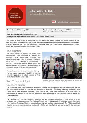 The Situation Red Cross and Red Crescent Action Information Bulletin