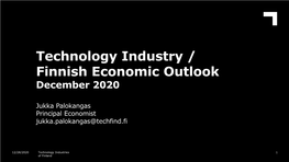 Technology Industry / Finnish Economic Outlook December 2020