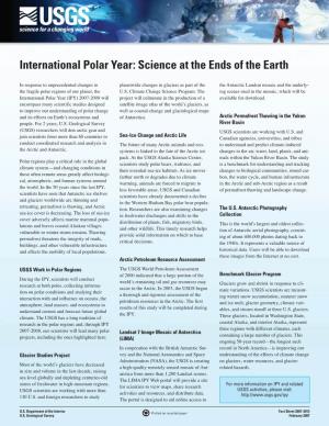 International Polar Year: Science at the Ends of the Earth