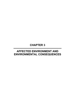 ENVIRONMENTAL CONSEQUENCES Changes in Chapter 3 Between Draft and Final EIS