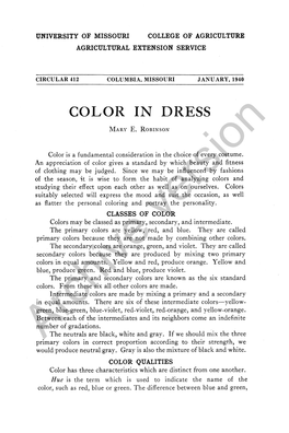 Color in Dress