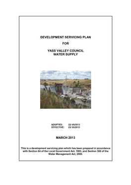Development Servicing Plan