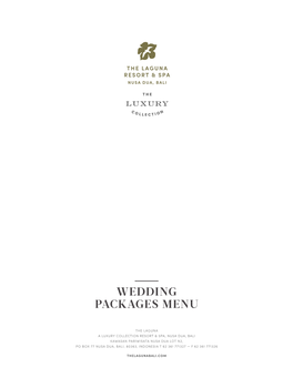 Wedding Menu