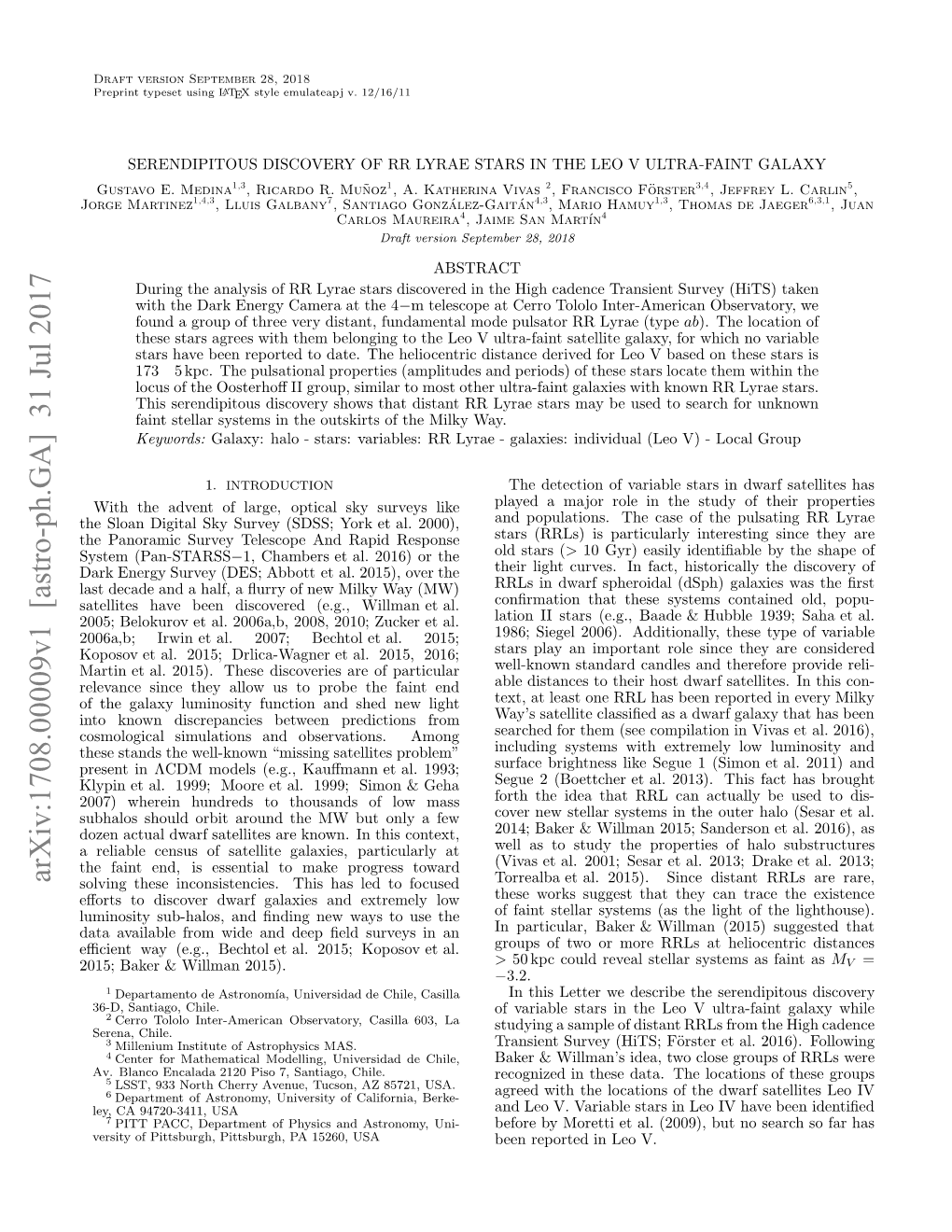 Serendipitous Discovery of RR Lyrae Stars in the Leo V Ultra-Faint Galaxy