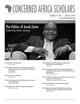 The Politics of Jacob Zuma Edited by Sean Jacobs