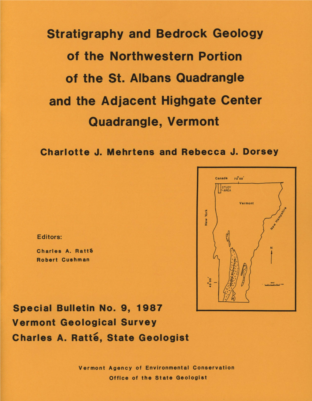 Stratigraphy and Bedrock Geology of the Northwestern Portion of the St