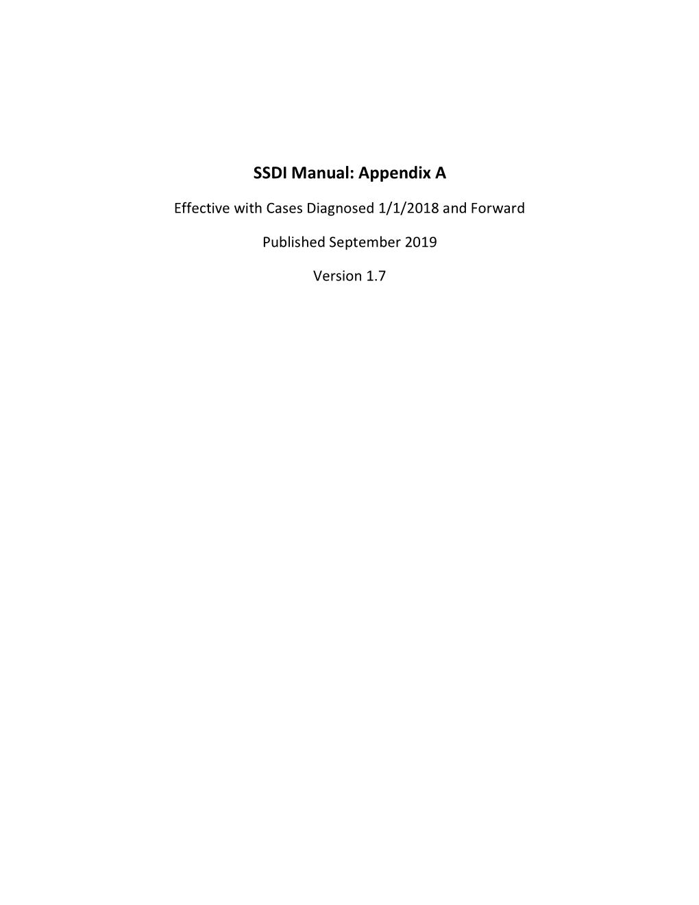 SSDI Manual: Appendix A