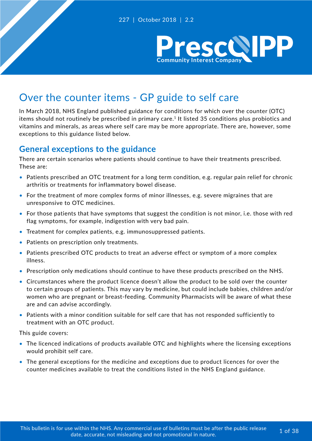 227. Over the Counter Items 2.2.Pdf