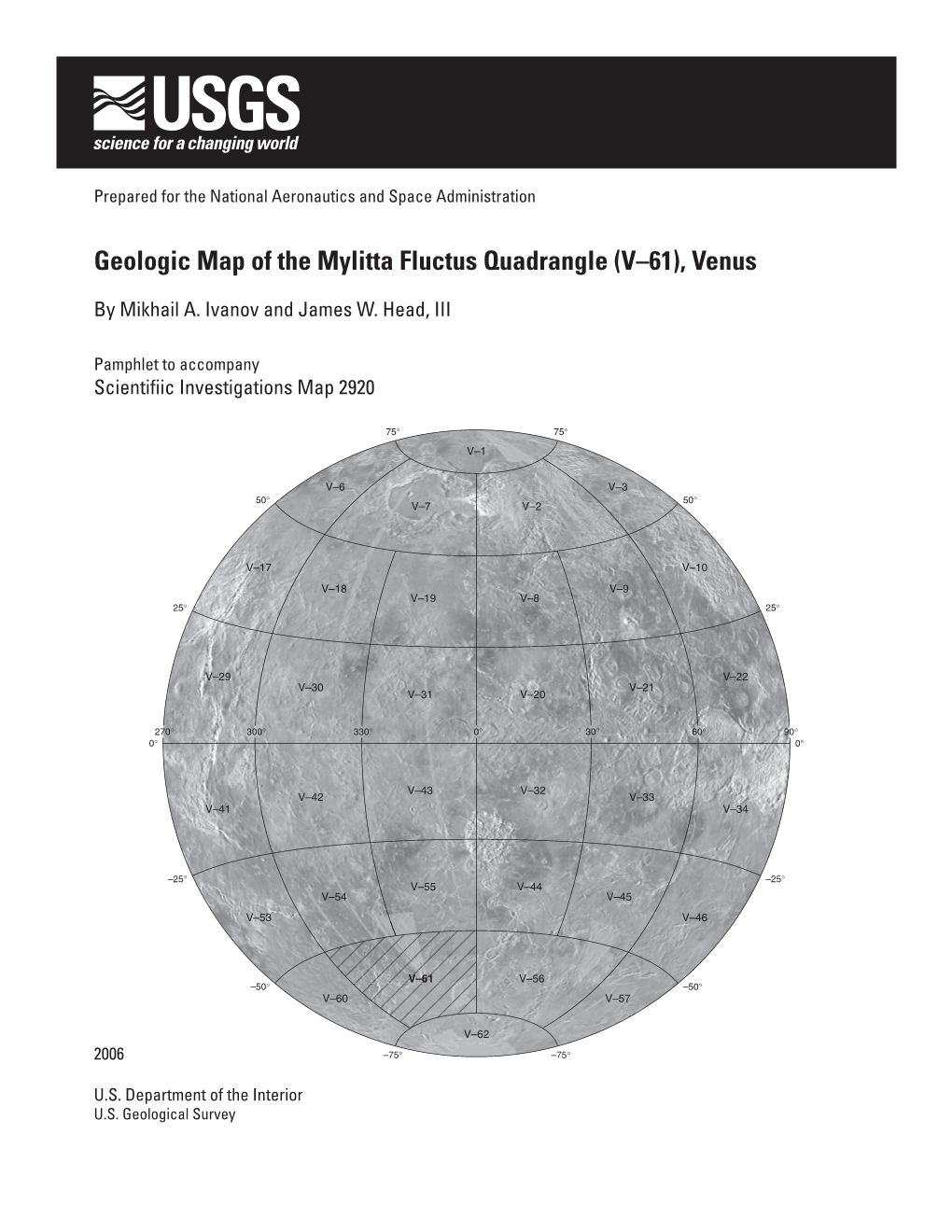 Geologic Map of the Mylitta Fluctus Quadrangle (V–61), Venus