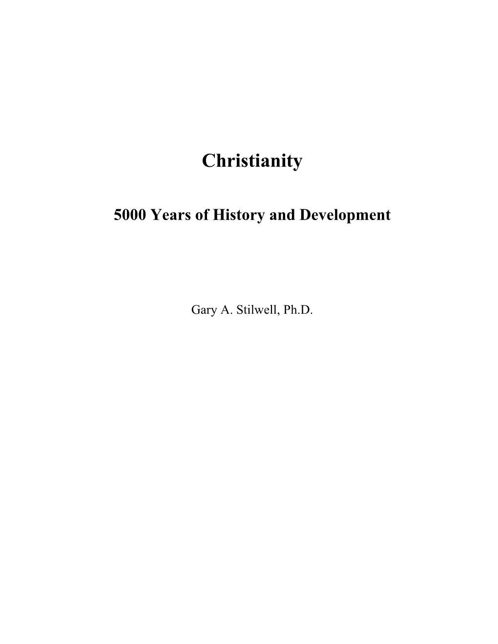 The History and Development of Christianity