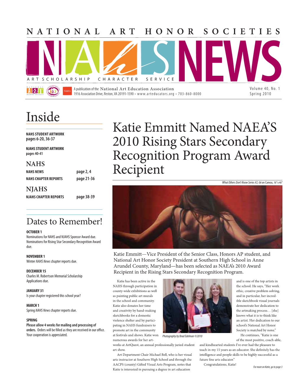 Inside Katie Emmitt Named NAEA's 2010 Rising Stars Secondary