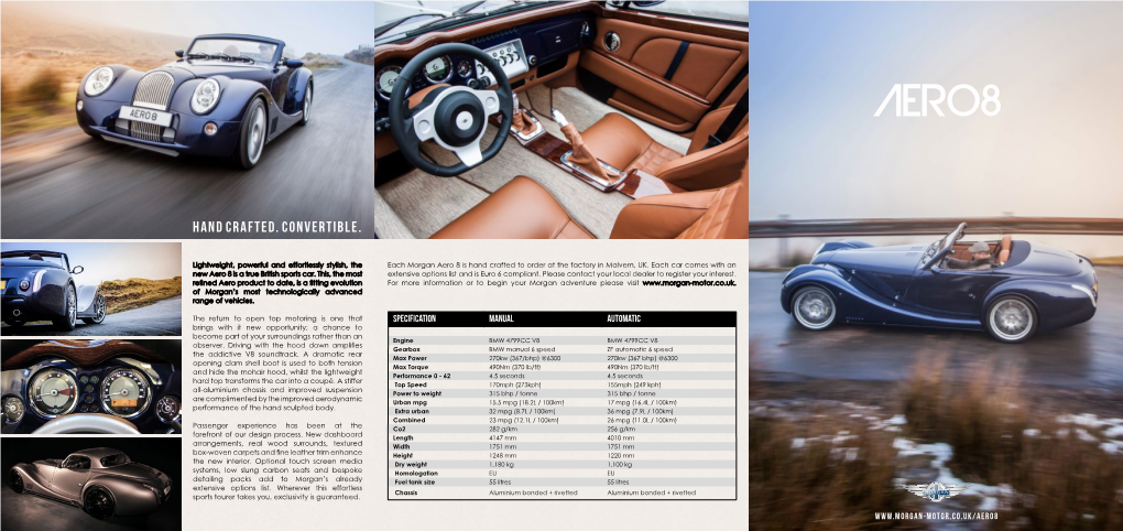 2015 Morgan Aero Brochure