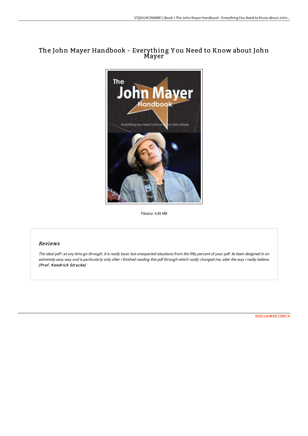 Download Book \ the John Mayer Handbook