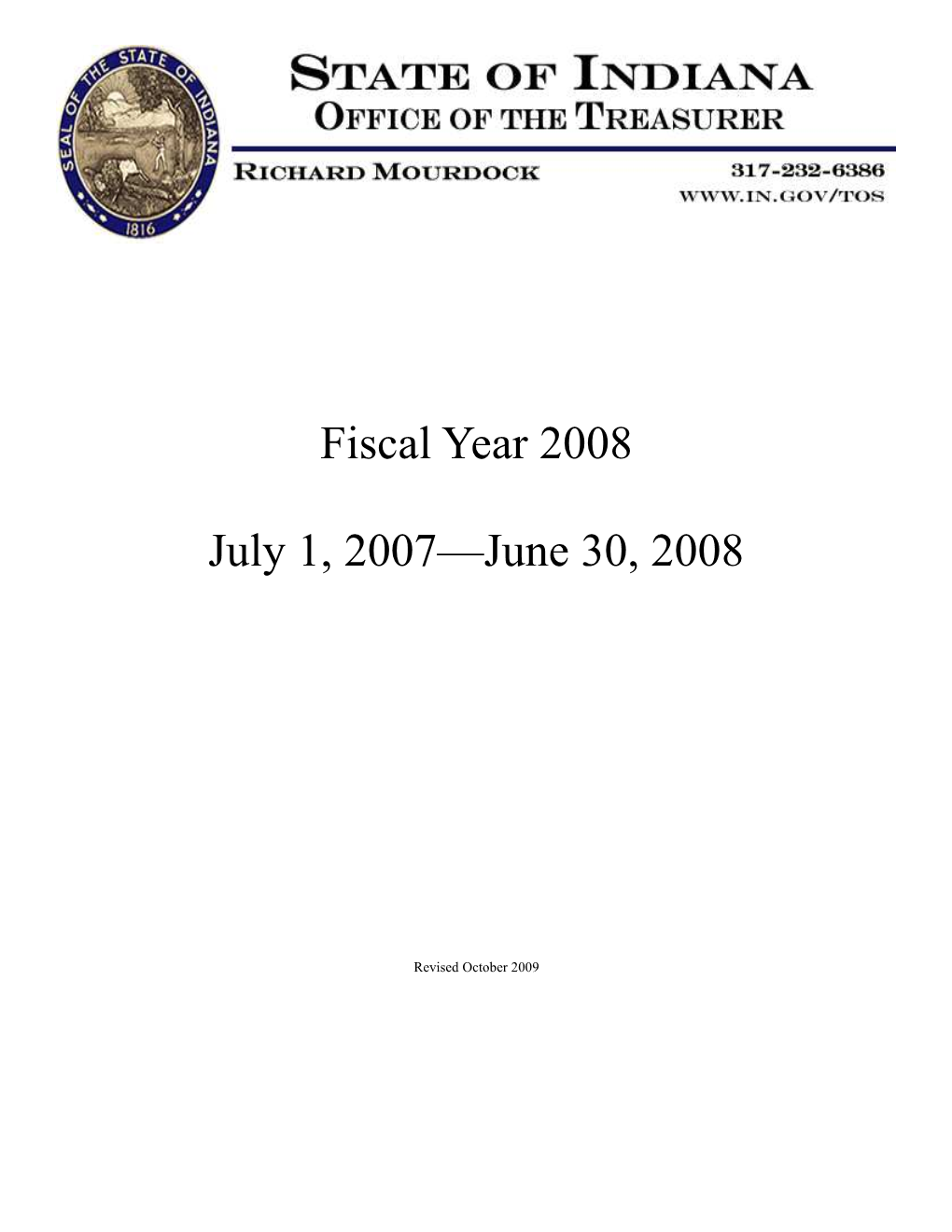 Fiscal Year 2008 July 1, 2007—June 30, 2008