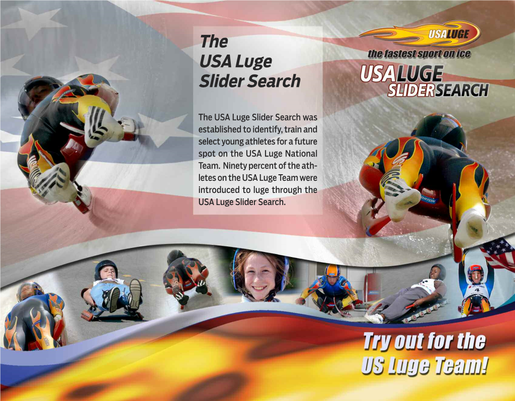The USA Luge Slider Search