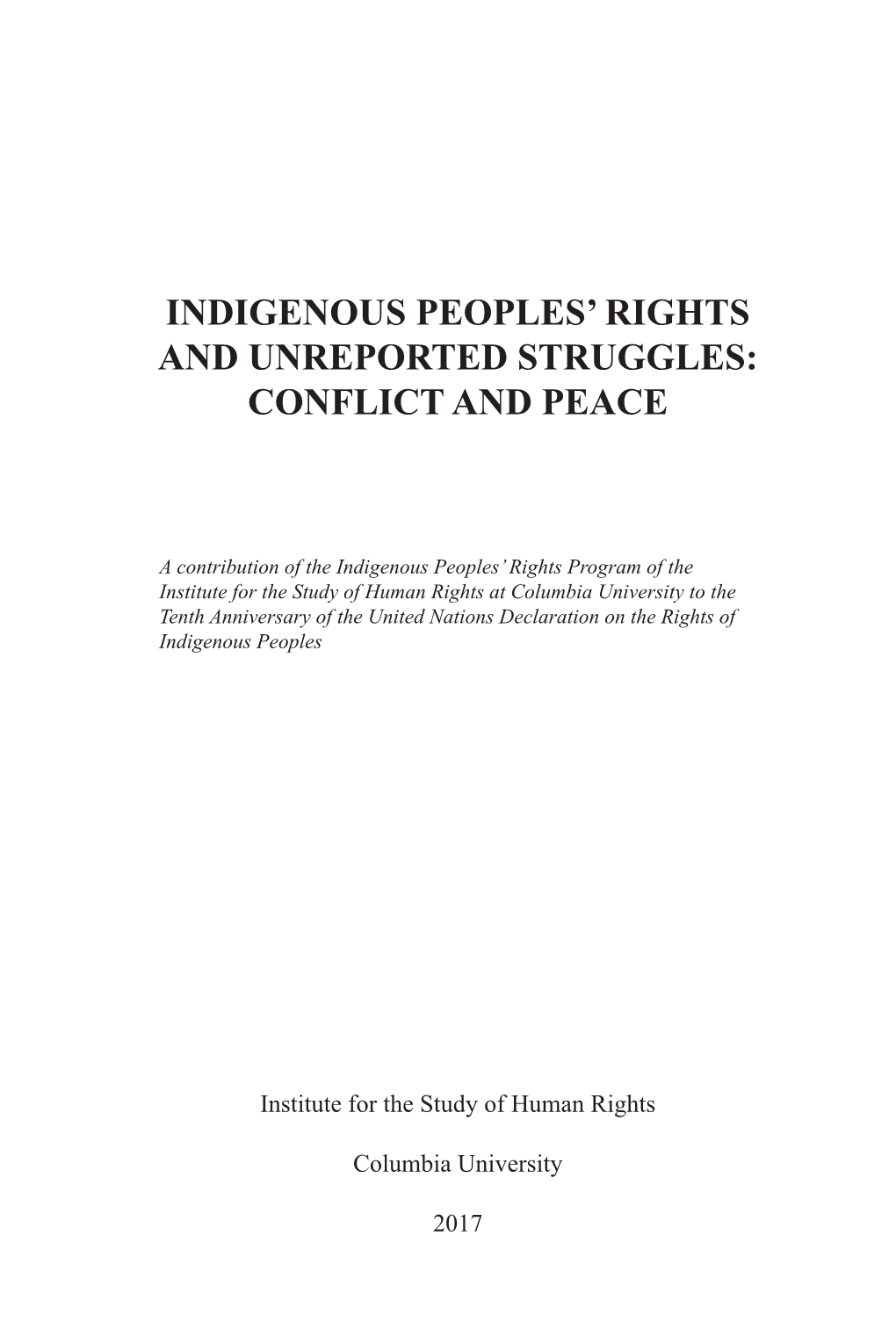 Indigenous Peoples Rights And