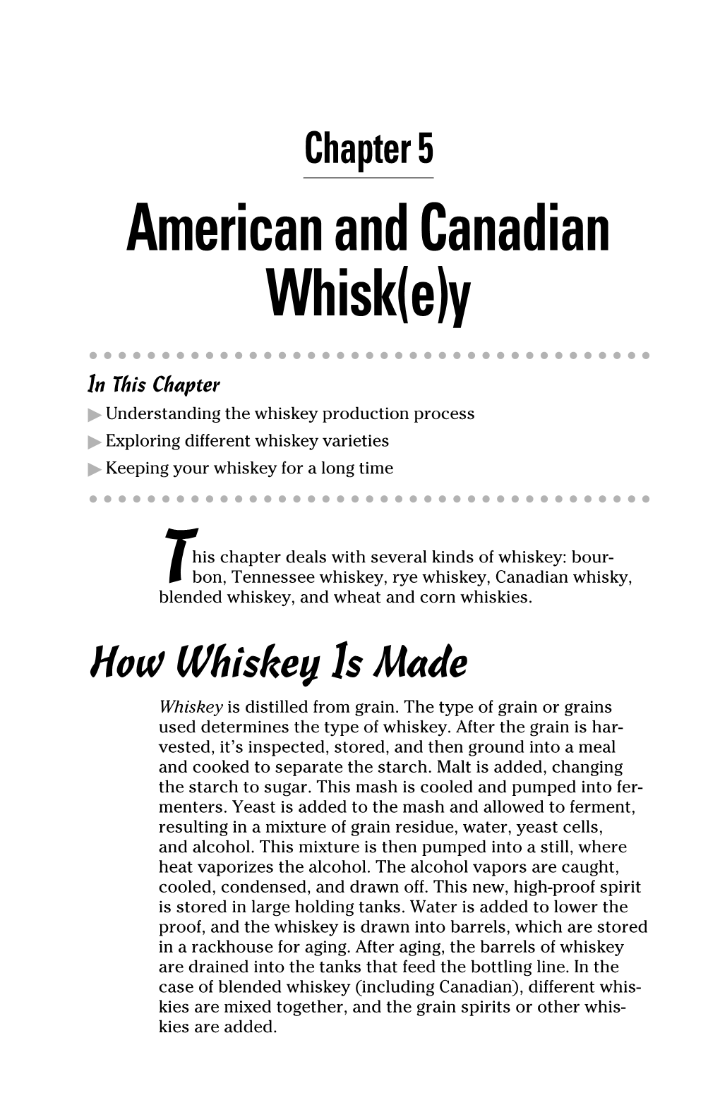 American and Canadian Whisk(E)Y