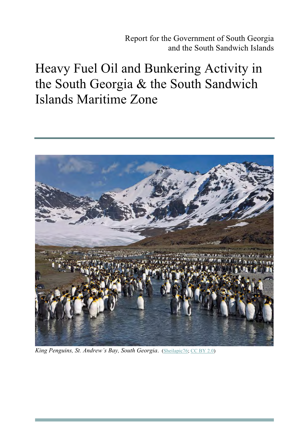 Heavy Fuel Oil and Bunkering Activity in the South Georgia & the South