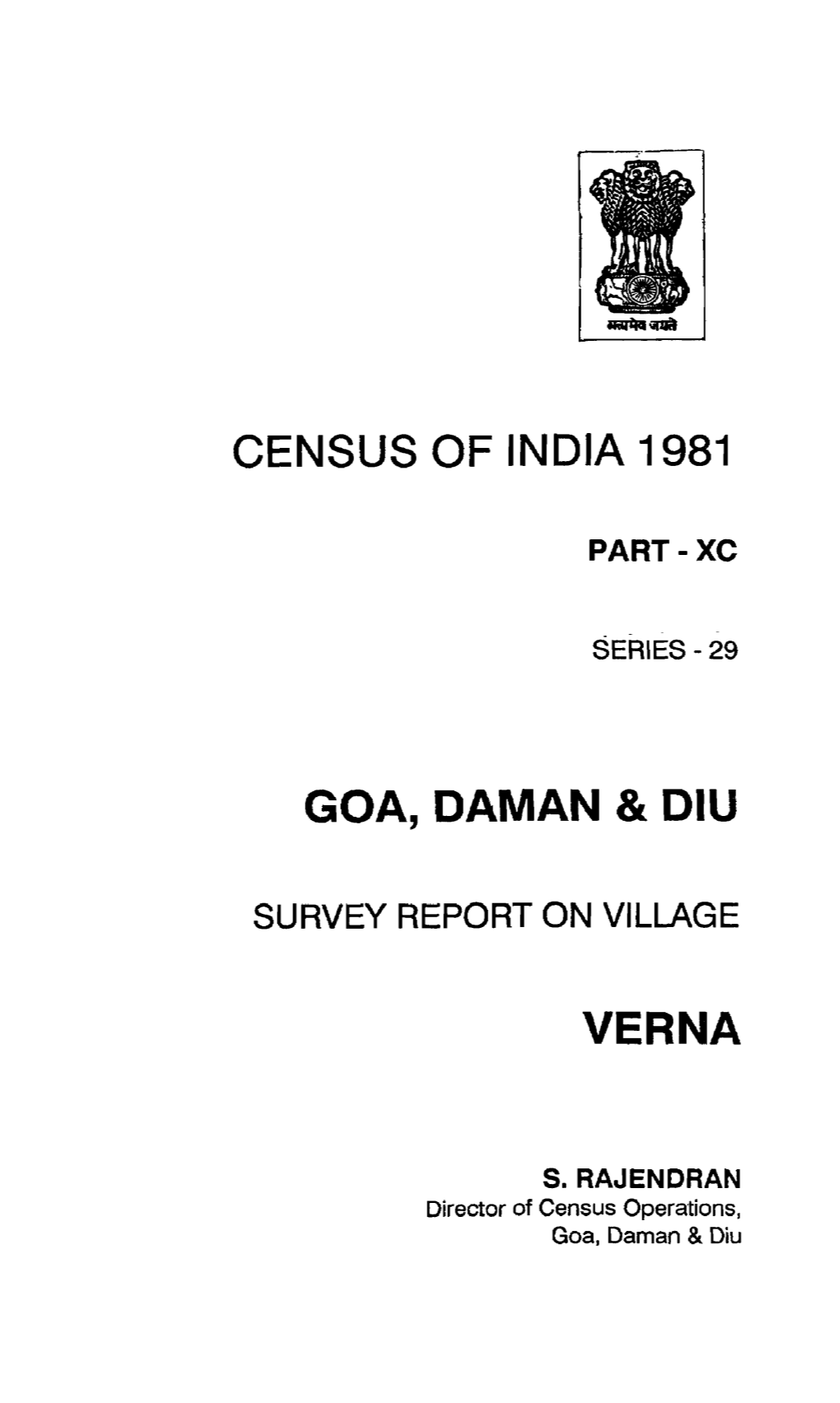 Survey Report on Village Verna, Part XC, Series-29