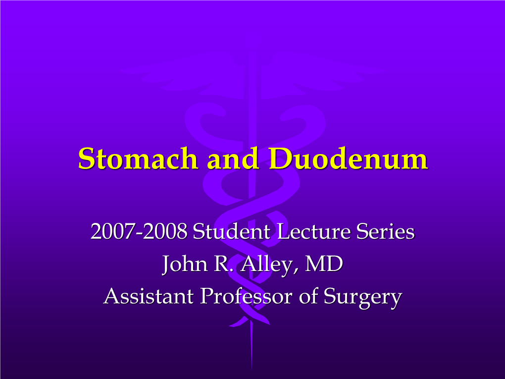 Stomach and Duodenum.Pdf