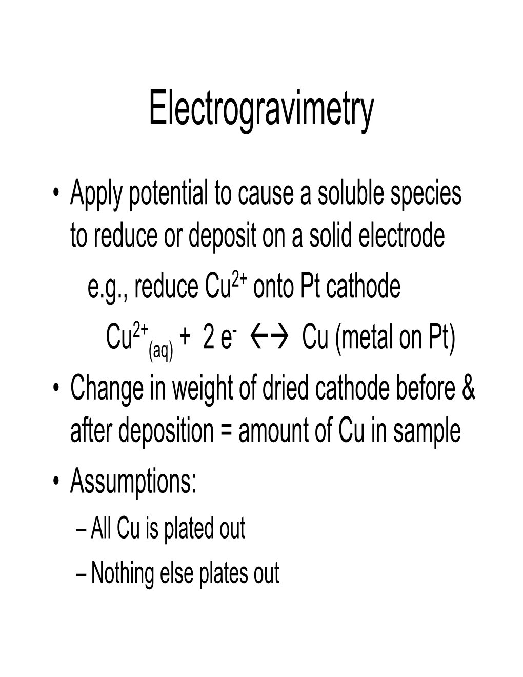 Electrogravimetry