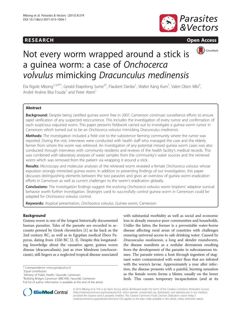 A Case of Onchocerca Volvulus Mimicking