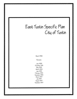 East Tustin Specific Plan