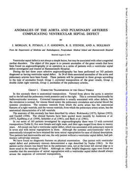 Anomalies of the Aorta and Pulmonary Arteries Complicating Ventricular Septal Defect