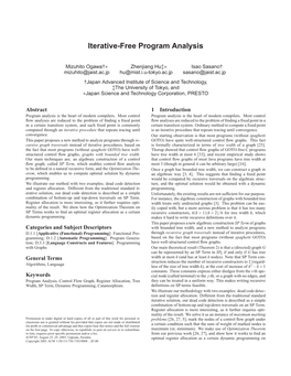 Iterative-Free Program Analysis