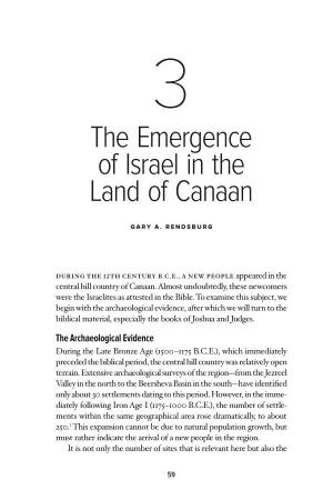 Pdf the Emergence of Israel in Canaan