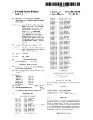 (12) United States Patent (10) Patent No.: US 8,080,553 B2 Keith Et Al