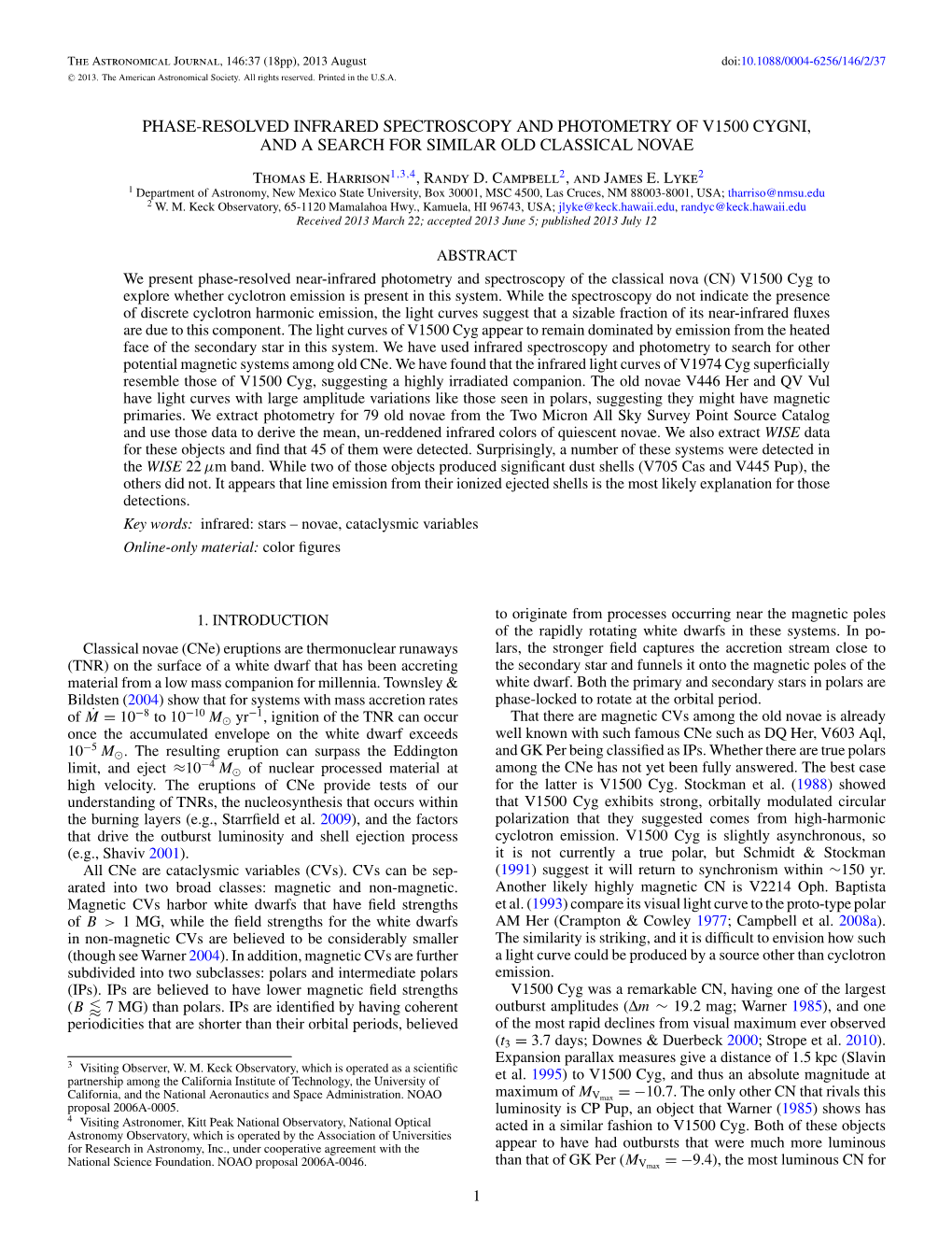 Near-IR Observations of V1500 Cyg, and WISE Data