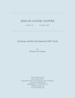 Justinian and the International Silk Trade