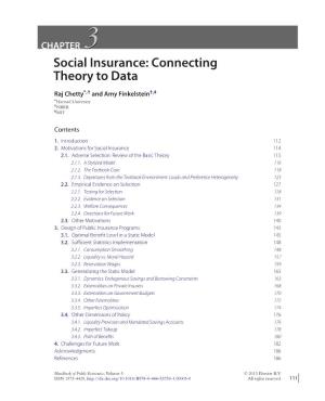 Social Insurance: Connecting Theory to Data