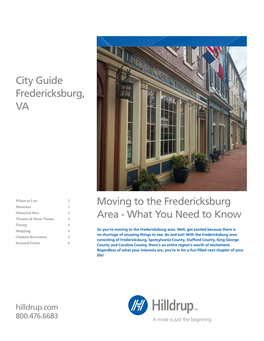 City Guide Fredericksburg, VA Moving to the Fredericksburg Area