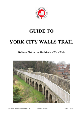 Guide to York City Walls Trail