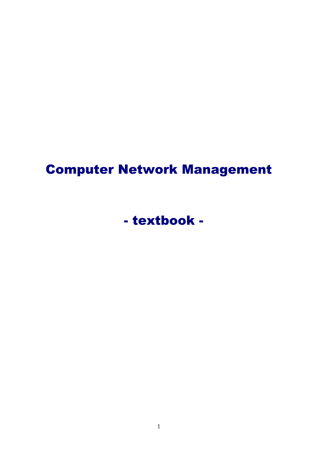 Computer Network Management