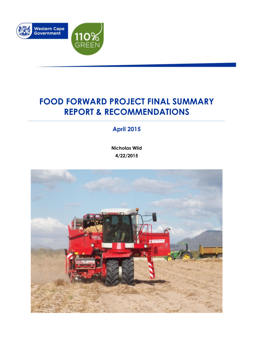 Food Forward Project Final Summary Report & Recommendations