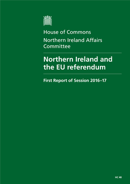 Northern Ireland and the EU Referendum