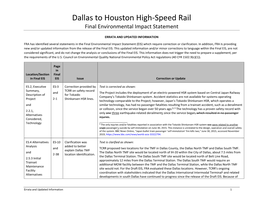 Dallas to Houston High-Speed Rail Final Environmental Impact Statement