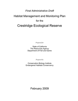 Crestridge Ecological Reserve