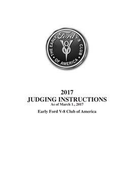 2017 Judging Instructions